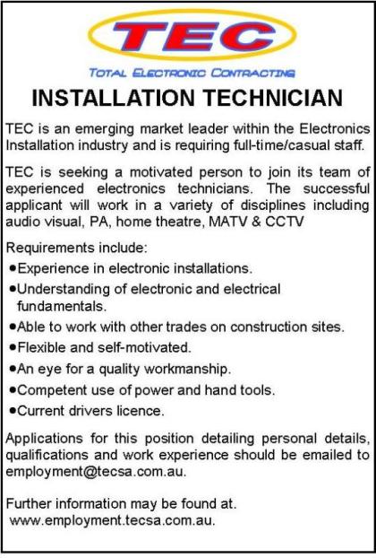 Installation Technitian