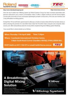 Roland V-Mixer Special Event Brosher